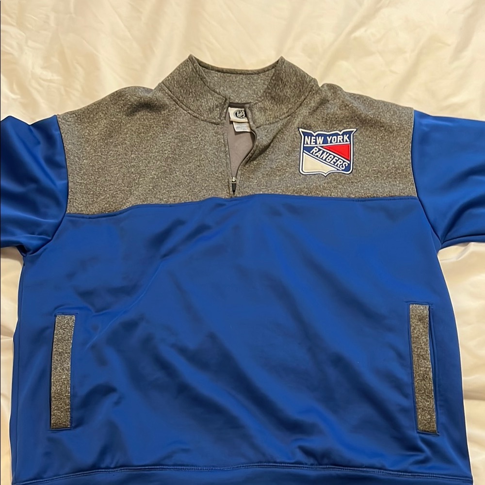 New York Rangers Blue and Gray Sweater